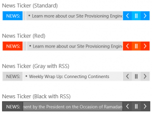 Create news tickers on your website using the News Ticker app 