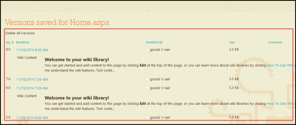 Wiki Versioning 2